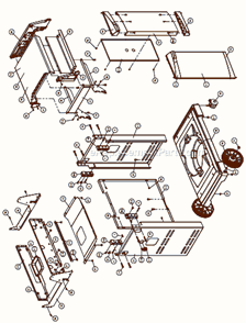 Page B Diagram and Parts List for 9877-54 Sovereign 20 Broil King Grill